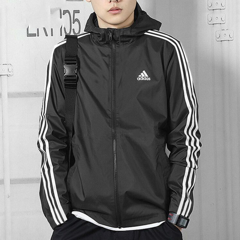 阿迪达斯连帽宽松梭织夹克