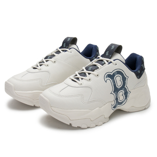 女鞋 冬季 新款 MLB官方 情侣老爹鞋 男鞋 厚底显高运动鞋 潮 皮面休闲鞋