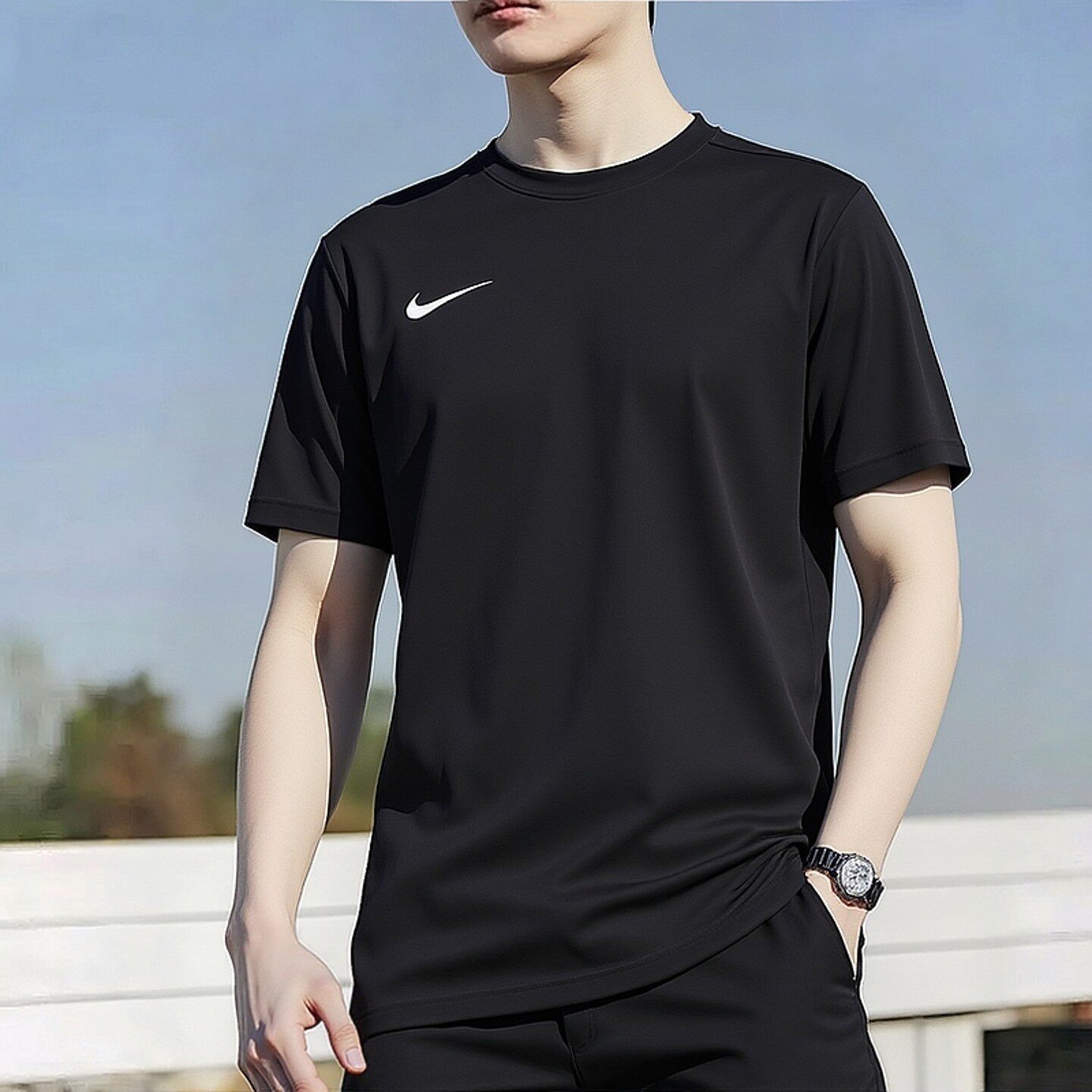 耐克半袖男士短袖2026新款跑步健身运动服时尚圆领休闲T恤IB8