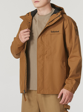 Timberland添柏岚男秋冬户外徒步登山外套防风工装连帽夹克A695W