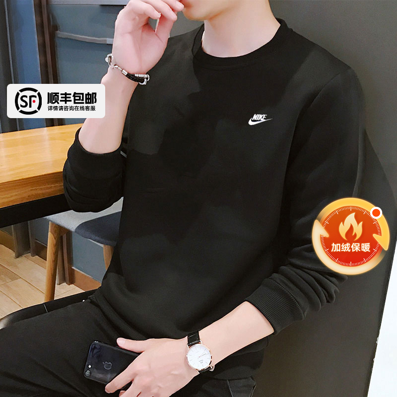 耐克长袖t恤加厚套头衫