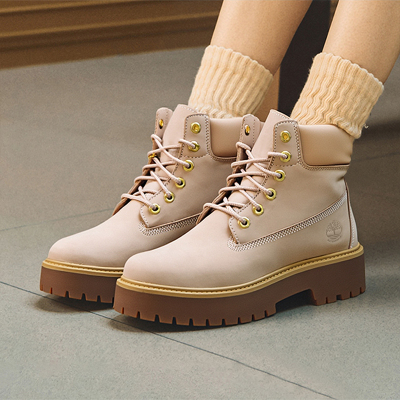 Timberland添柏岚女鞋踢不烂马丁靴秋冬新款户外厚底休闲鞋工装靴