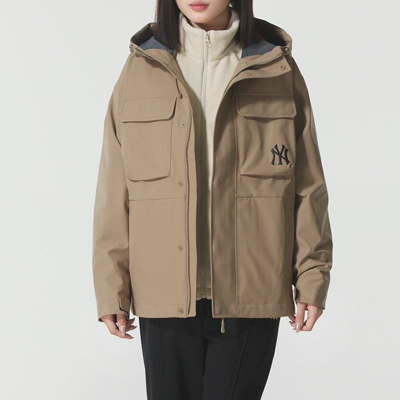 MLB官方 外套男装女装户外健身旅行时尚透气梭织夹克3AWPB0256