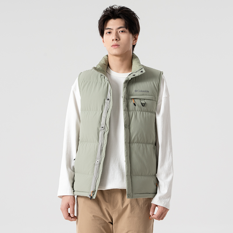 哥伦比亚马甲男装秋冬运动服防风上衣户外休闲保暖防风羽绒服外套