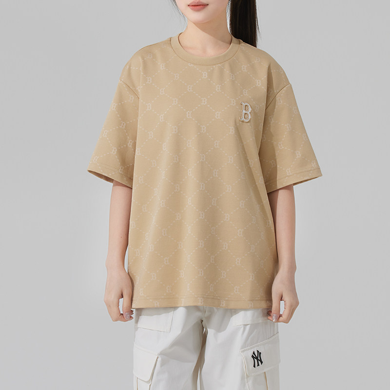 MLB官方 男装女装情侣运动服跑步健身训练潮流时尚短袖T恤半截袖