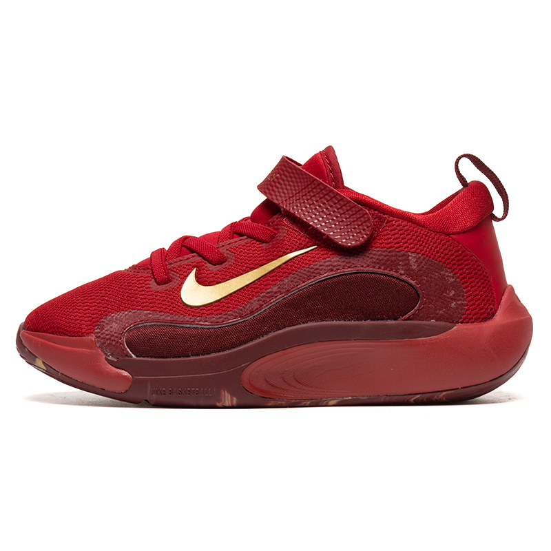 NIKE耐克轻便实战篮球鞋童鞋夏季新款魔术贴运动鞋训练鞋子FZ7297