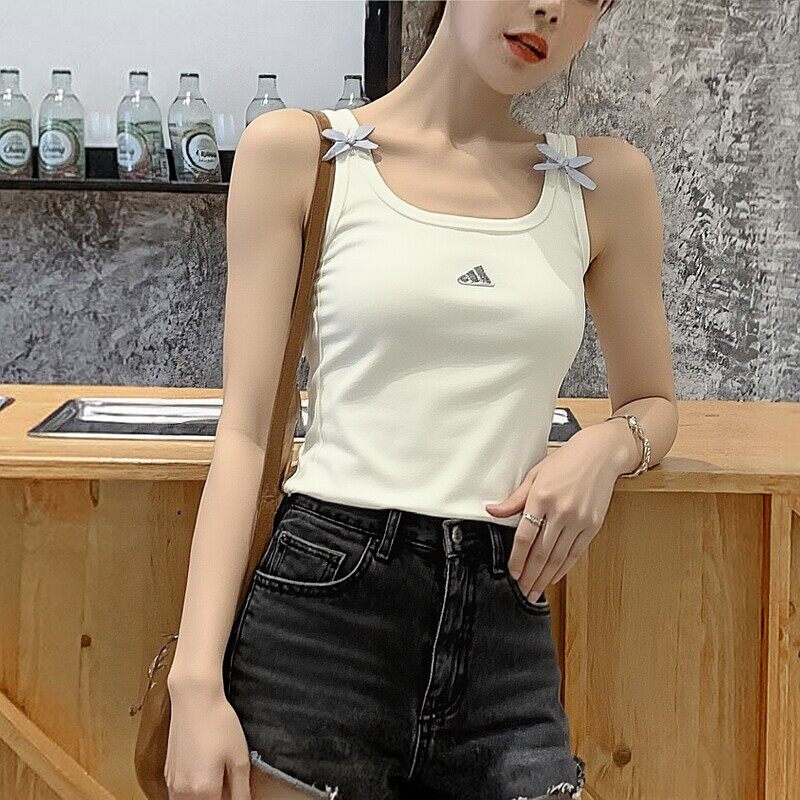 阿迪达斯背心女装春季运动服跑步健身瑜伽锻炼舒适透气无袖T恤衫