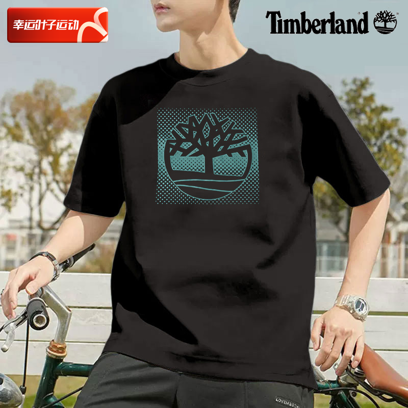 添柏岚短袖男2025秋季新款纯棉半袖上衣户外运动服透气T恤A2Q8D