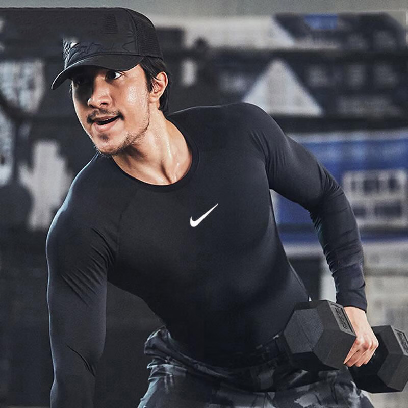 NIKE耐克紧身衣男款25冬季健身训练服跑步运动服透气打底衫FB7920