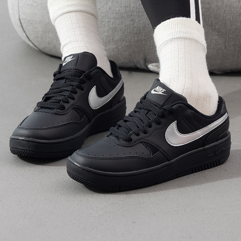 Nike耐克女鞋GAMMA FORCE黑银厚底低帮板鞋休闲运动鞋HQ1674-001