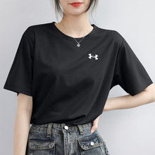 UA安德玛速干T恤女装夏季新款运动服圆领宽松健身训练短袖半袖