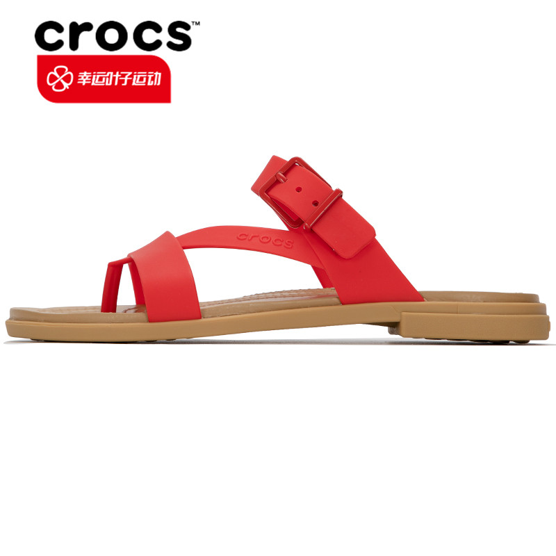 卡骆驰crocs女新款特萝莉系列女士休闲鞋绑带式凉鞋透气罗马鞋子