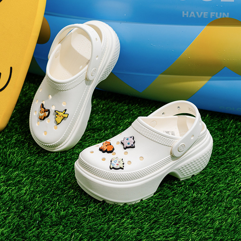 crocs卡骆驰雪屋Clog凉鞋女鞋厚底洞洞鞋沙滩拖鞋轻便户外凉