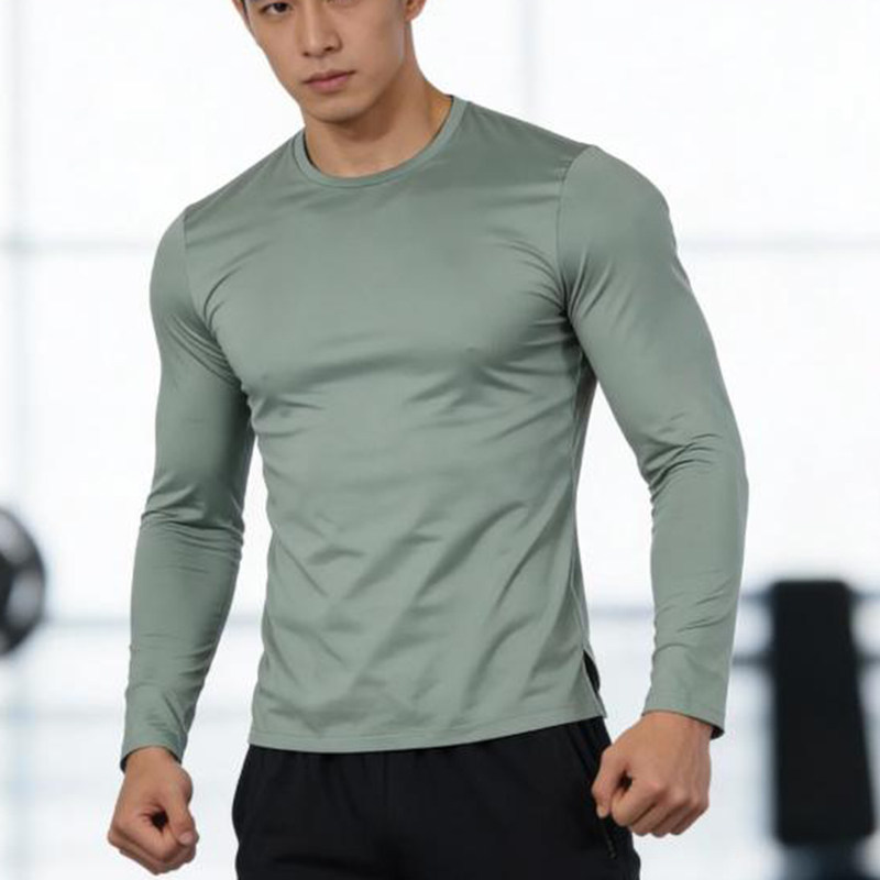 UA安德玛宽松长袖T恤男装春季新款跑步训练运动服套头男士打底衫