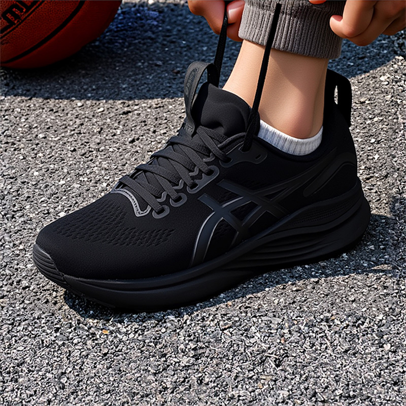 ASICS亚瑟士黑武士跑步鞋男2025秋季新款2E宽楦运动鞋舒适训练鞋