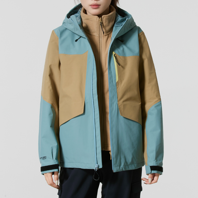 UA安德玛撞色三合一夹克女装2025秋季新款防风休闲外套宽松运动服