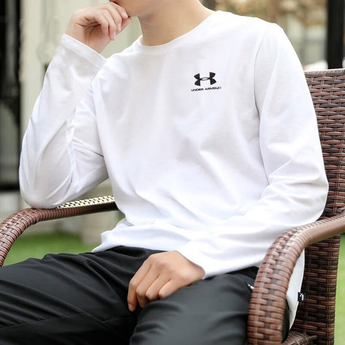 安德玛长袖t恤男宽松运动打底衫