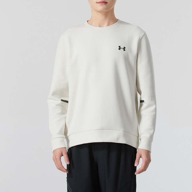 安德玛UA男士Unstoppable休闲运动服长袖套头衫圆领卫衣1381688