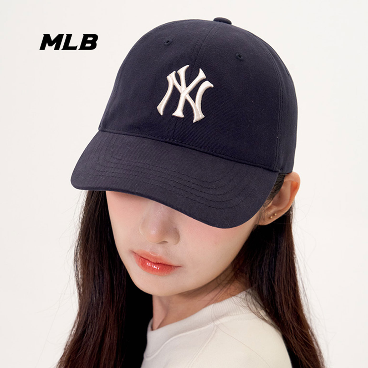 MLB官方 棒球帽男帽女帽2025秋季新款硬顶休闲帽情侣复古鸭舌帽潮