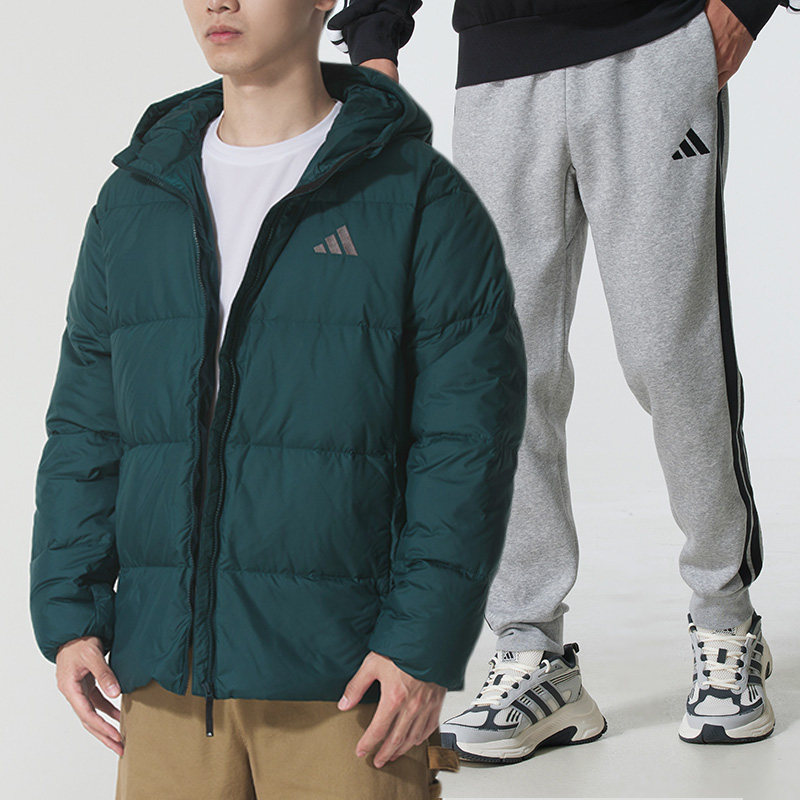阿迪达斯运动套装男装冬季新款保暖羽绒服夹克跑步长裤卫裤两件套,运动服/休闲服装,运动套装,淘宝优惠券,粉丝福利购,淘宝优惠卷