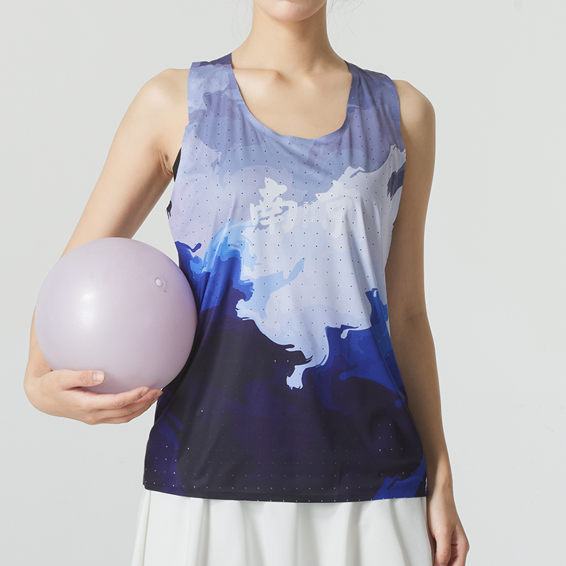 LANBU 蓝步女装夏季新款运动服上衣时尚户外健身跑步训练无袖背心