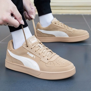 2025冬季 女鞋 新款 情侣卡其色运动鞋 402217 PUMA彪马板鞋 休闲鞋 男鞋