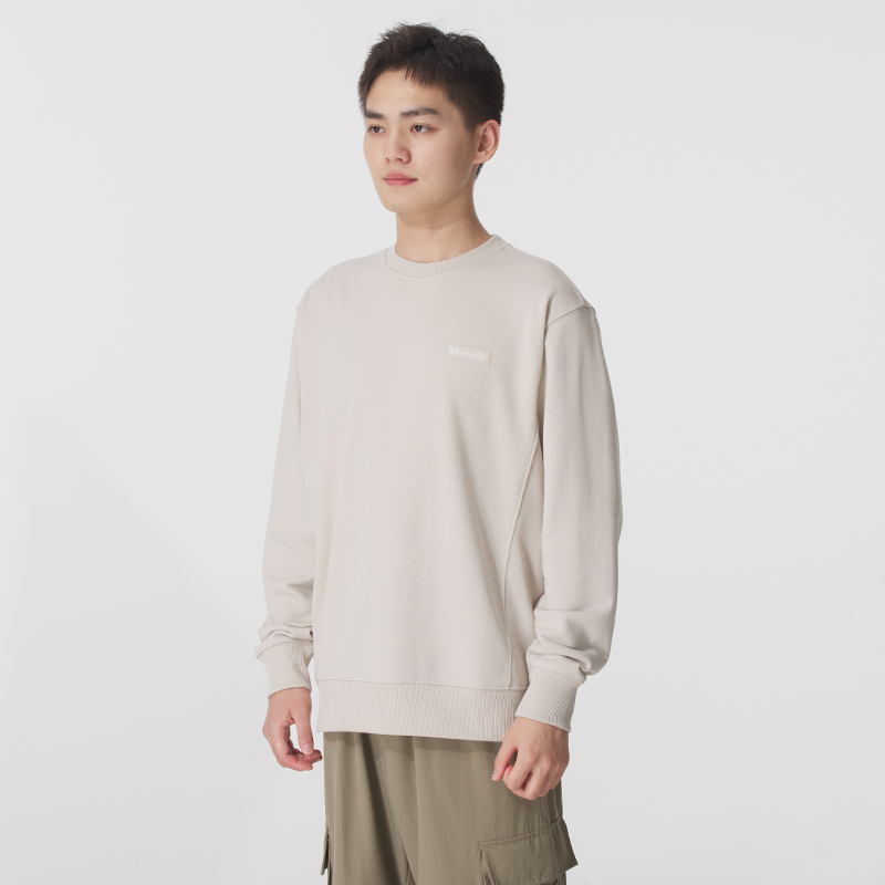 哥伦比亚男士休闲卫衣男秋季新款圆领上衣跑步运动服套头衫AE3351