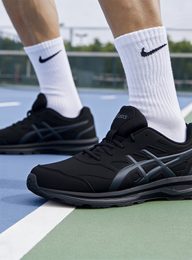 亚瑟士黑武士跑鞋男2026春季新款GEL-MISSION 3运动鞋减震跑步鞋