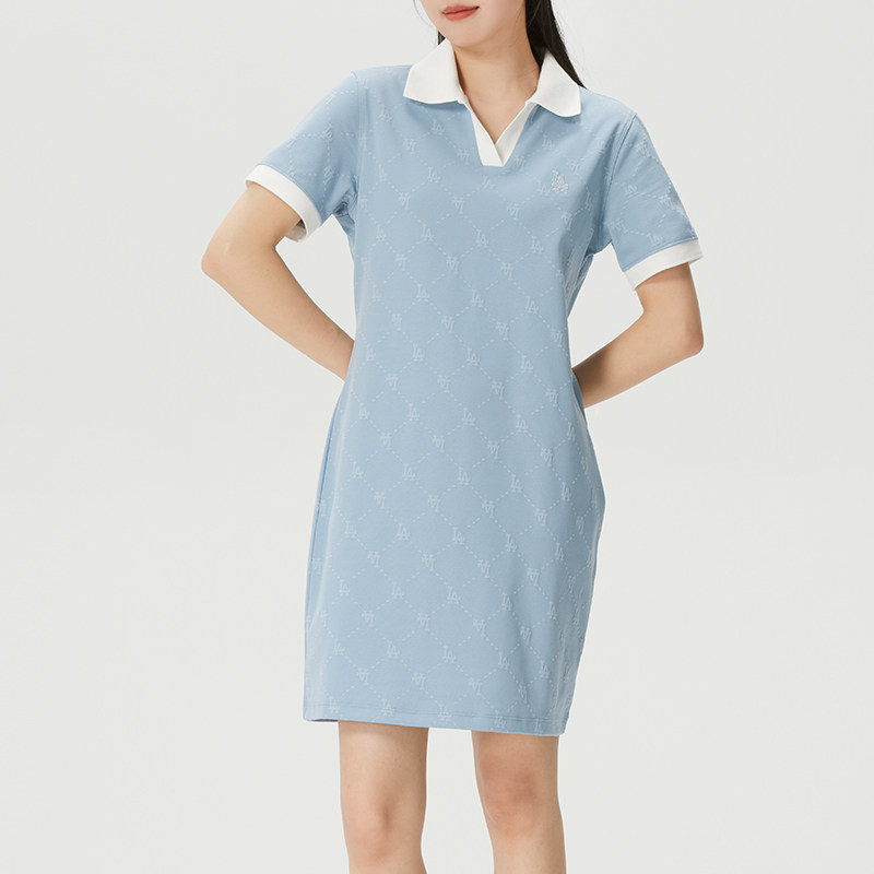 MLB官方 女裙 2026春季新款运动裙潮流时尚长款T恤女士透气