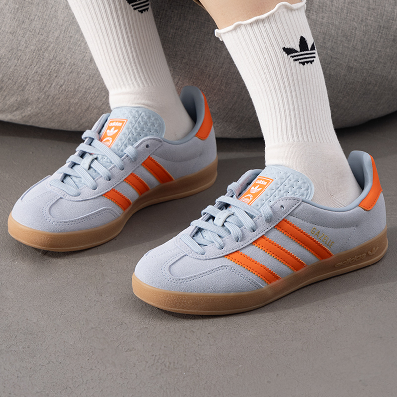 阿迪达斯三叶草男女鞋GAZELLE INDOOR街头风运动板鞋德训鞋JH5405