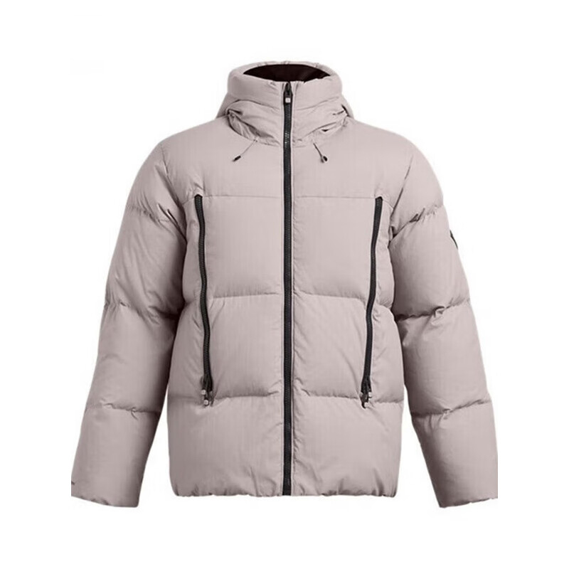 UA安德玛连帽羽绒服外套男装秋冬新款男士保暖运动服防风棉羽夹克