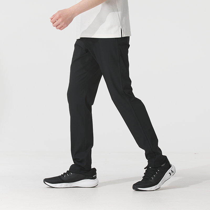 UA安德玛官方黑色长裤男裤跑步裤子高尔夫运动裤直筒裤健身训练裤