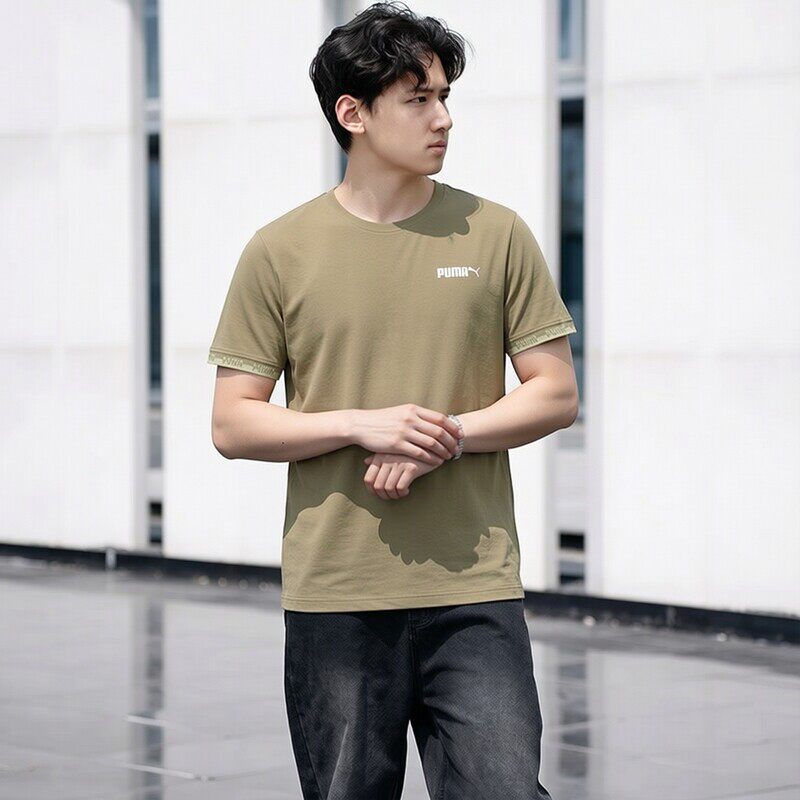 PUMA彪马圆领短袖男装夏季新款休闲半袖跑步运动服时尚T恤692