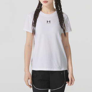UA安德玛跑步短袖女装春季新款圆领半袖透气T恤运动服休闲训练服
