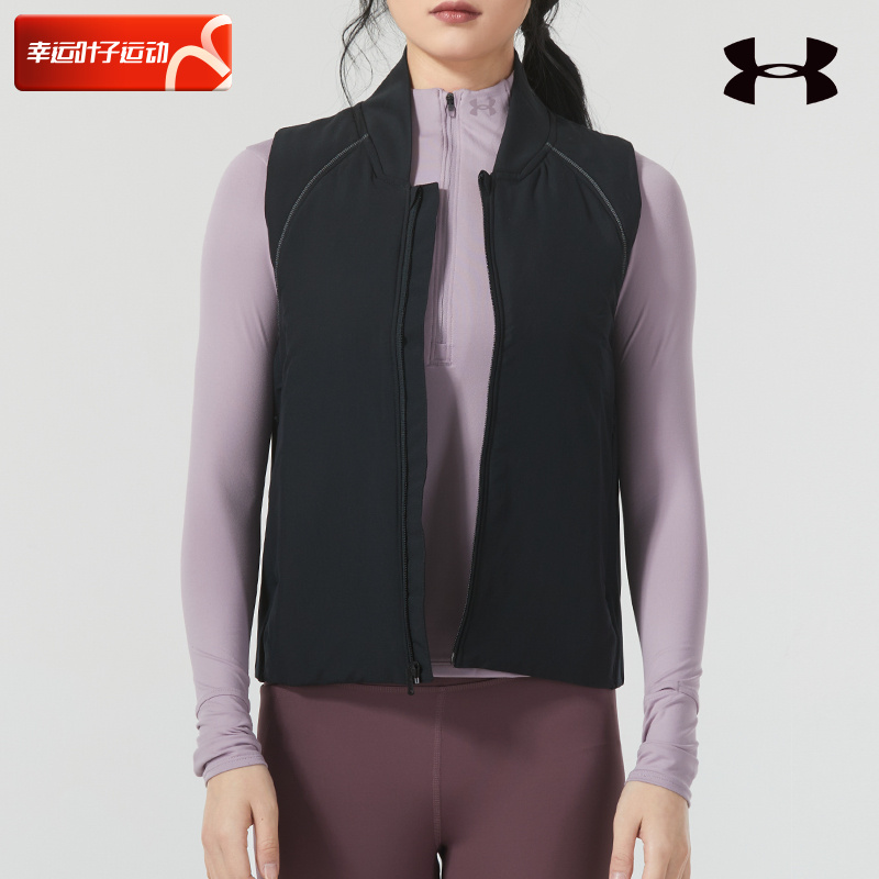 Under Armour UA Black Casual Vest Women's Summer New Golf Sportswear Training Comfortable Sleeveless Vest