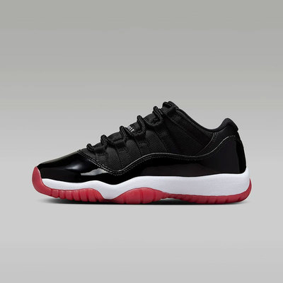 耐克女鞋大童鞋Air Jordan 11 AJ11黑红低帮复古篮球鞋FV5121-006