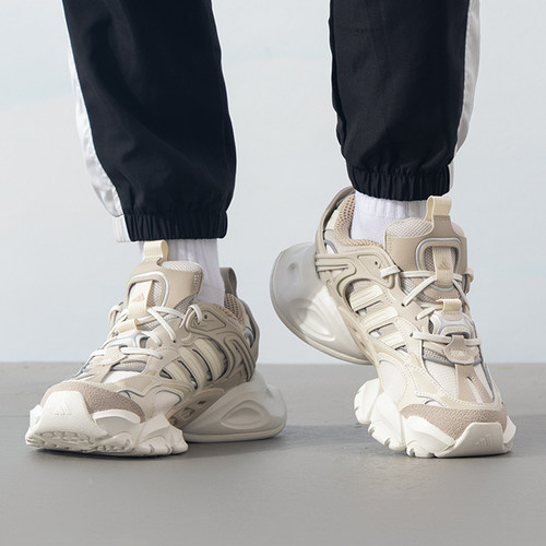 阿迪达斯机甲鞋女鞋冬季新款运动鞋厚底显高缓震跑步鞋正品鞋子男