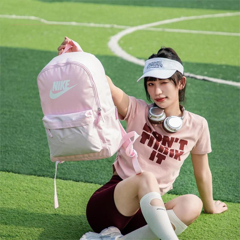 Nike耐克正品双肩包初中生小学生书包2026新款粉色女生包运动