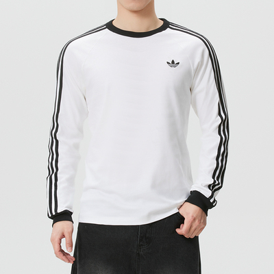 ~阿迪达斯三叶草男装2026春季新款运动服休闲圆领长袖T恤KE3545