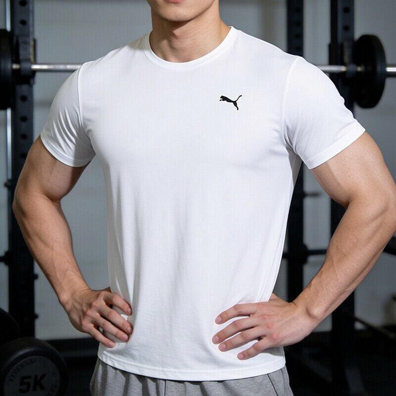 PUMA彪马速干T恤男短袖 夏季上衣运动服休闲圆领短袖跑步健身半