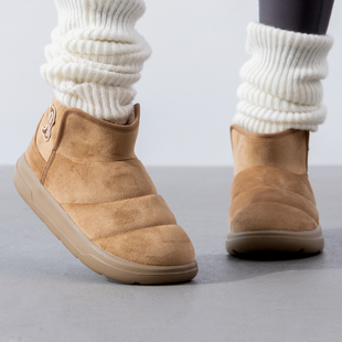 MLB官方 雪地靴男鞋女鞋冬季新款户外短靴保暖棉鞋加绒舒适休闲鞋