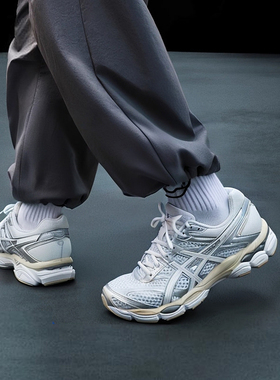 亚瑟士休闲鞋男鞋女鞋冬季新款GEL-CUMULUS 16网面缓震复古运动鞋