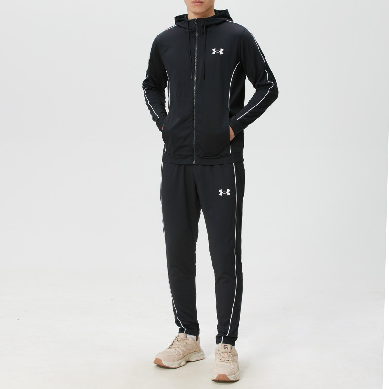 UA安德玛跑步运动套装男装夏季新款连帽外套夹克裤子长裤两件套
