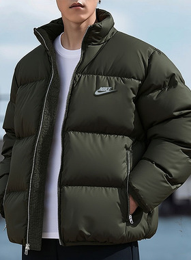 nike耐克官方正品男装外套面包服2025冬新款保暖短款羽绒服IM2081