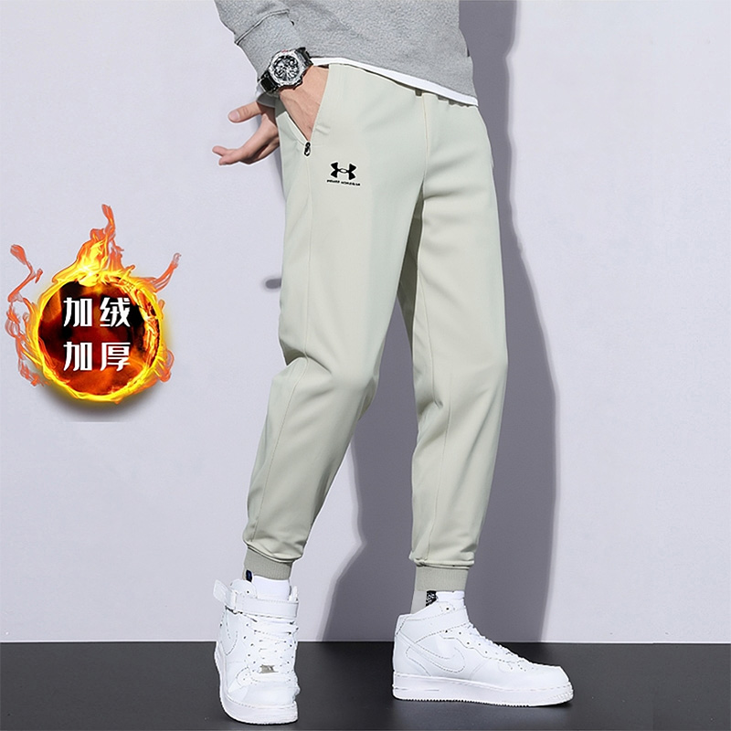 UA安德玛男裤2025秋冬新款卫裤运动裤训练裤针织束脚加绒保暖长裤