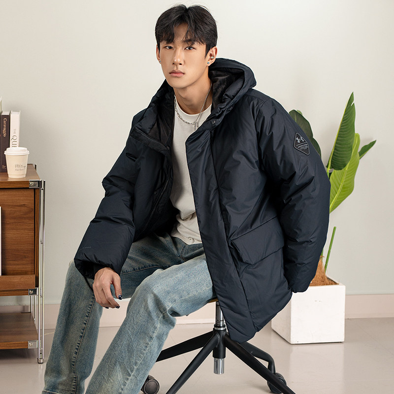 UA安德玛热冬系列短款羽绒服男装秋冬新款连帽保暖外套防风运动服,运动服/休闲服装,运动羽绒服,淘宝优惠券,粉丝福利购,淘宝优惠卷