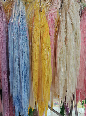 永生吊米花艺垂吊干花真花柔丽丝长穗软装婚礼布景婚庆现场布置