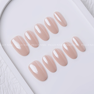 Piggy 纯手工穿戴甲杏仁温柔纯欲风氛围感日常简约 海莉同款