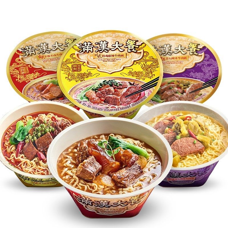 统一满汉大餐方便面整箱台湾台式半筋半肉牛肉面速食泡面