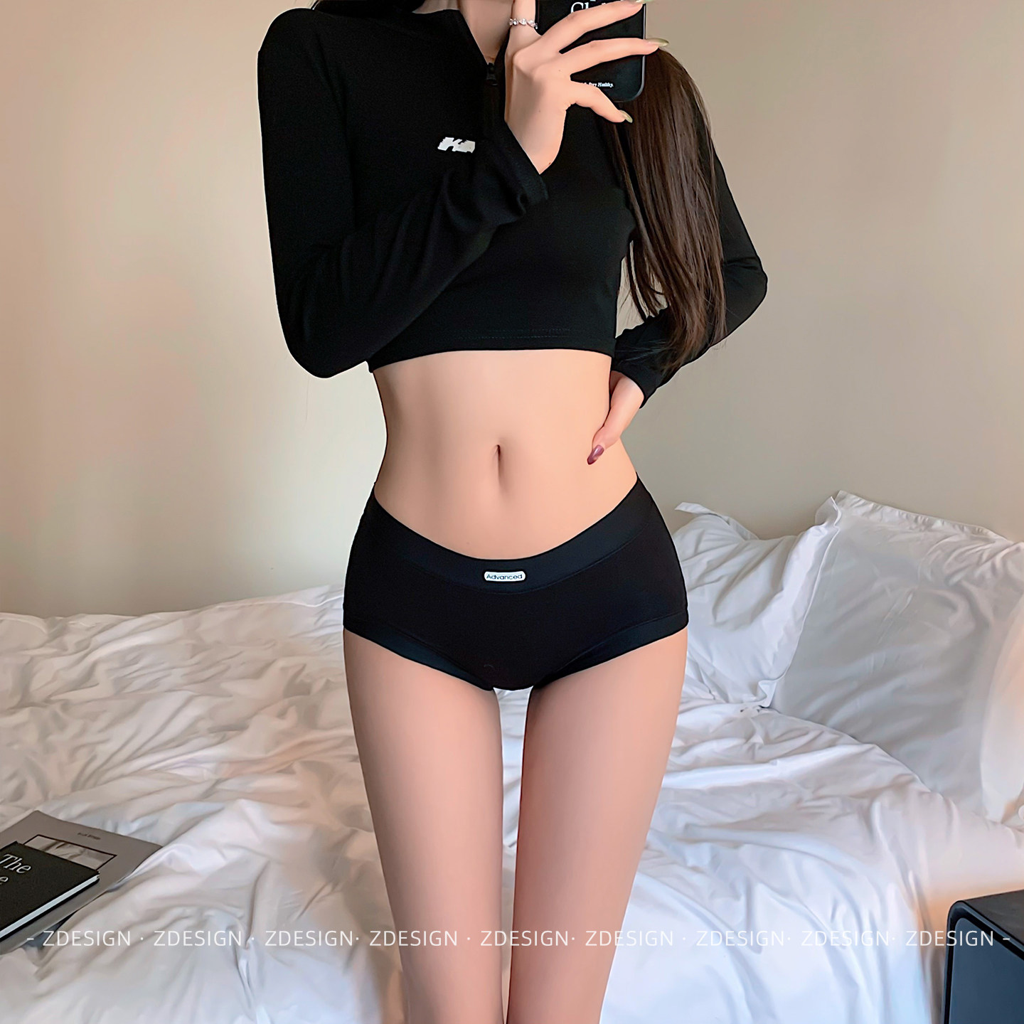 简约风黑色运动舒适内裤女透气高弹低腰包臀跑步健身少女三角短裤,女士内衣/男士内衣/家居服,女三角裤,淘宝优惠券,粉丝福利购,淘宝优惠卷